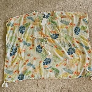 Beachlunchlounge Blue and Green Tropical Cover-Up